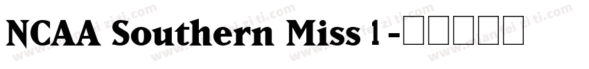 NCAA Southern Miss 1字体转换